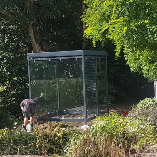 Rookoverkapping Myla Standaard 82 Rookabri Myla 2x2m Vakkundig door ons montageteam voor u gemonteerd